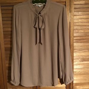 Daniel Rainn (DR2) Long-Sleeve Blouse w/ Pleating